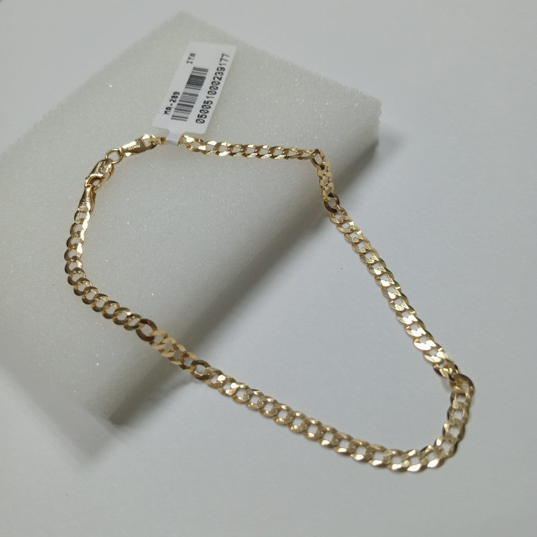 PULSERAS CABALLERO BARBADA AMARILLA ORO 14K 2.8 (NUEVO)