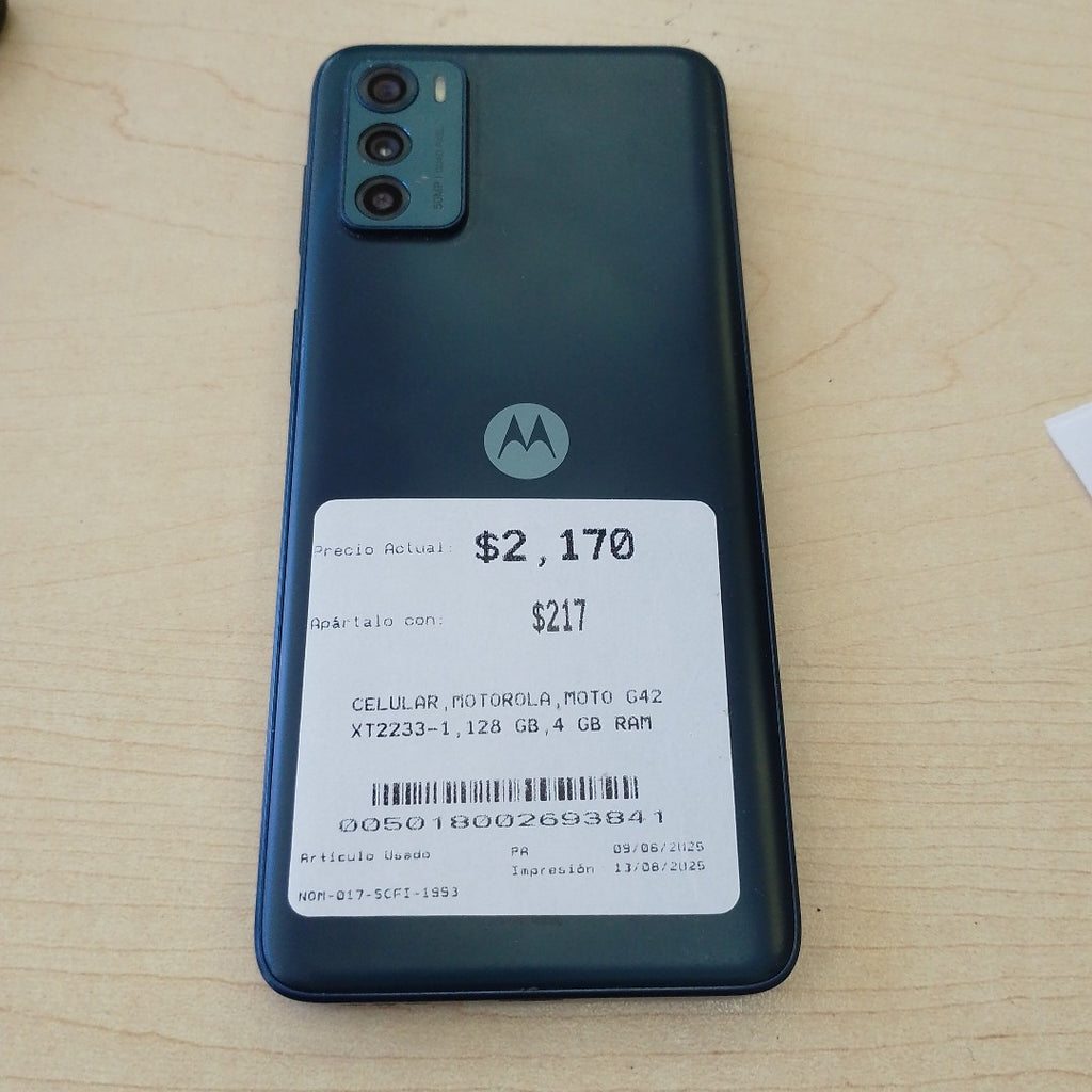 CELULAR MOTOROLA MOTO G42 XT2233-1 128 GB 4 GB RAM