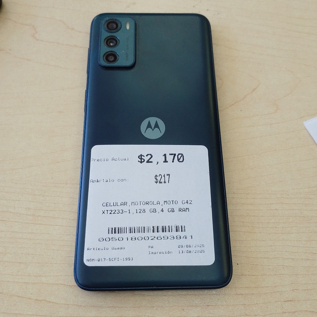 CELULAR MOTOROLA MOTO G42 XT2233-1 128 GB 4 GB RAM