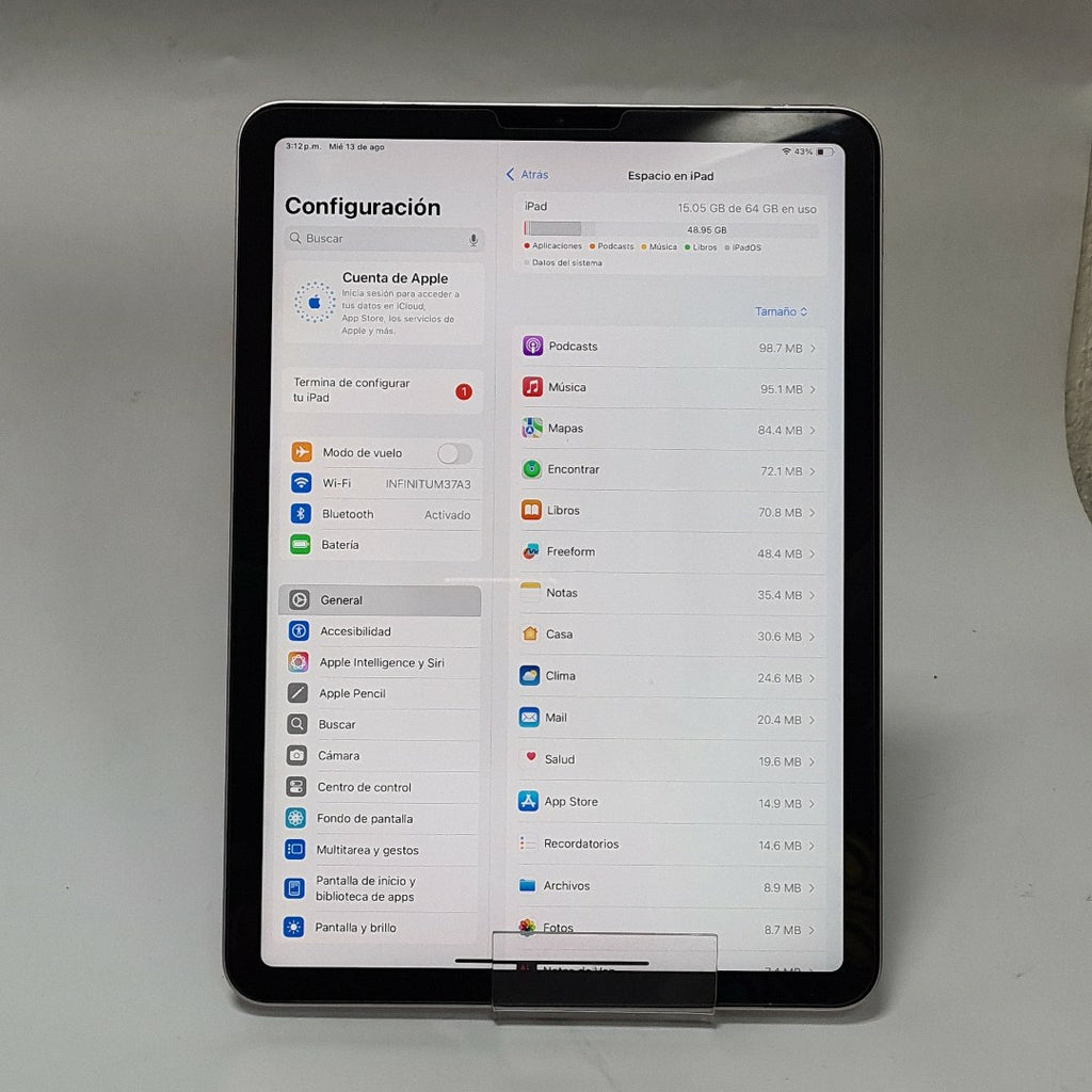 TABLETA APPLE IPAD AIR 5 A2588 64 GB 8 GB RAM (SEMINUEVO)
