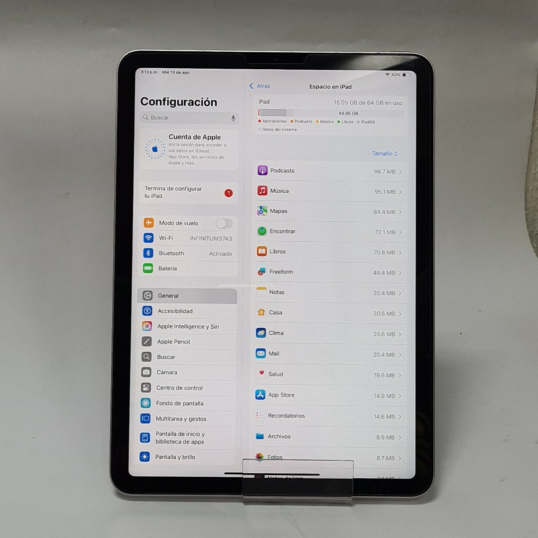 TABLETA APPLE IPAD AIR 5 A2588 64 GB 8 GB RAM (SEMINUEVO)