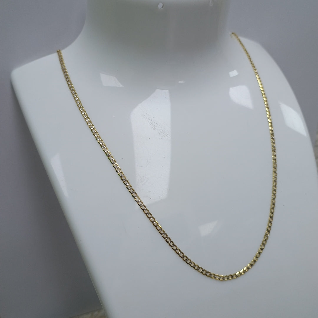 CADENAS BARBADA DIAMANTADA ORO 14K 3.3 (NUEVO)
