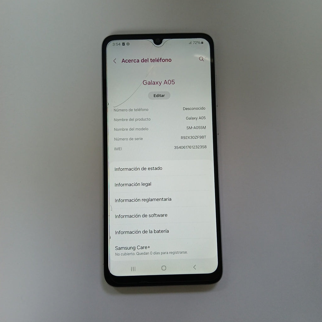 CELULAR SAMSUNG GALAXY A05 SM-A055M (2023) 64 GB 4 GB RAM (SEMINUEVO)