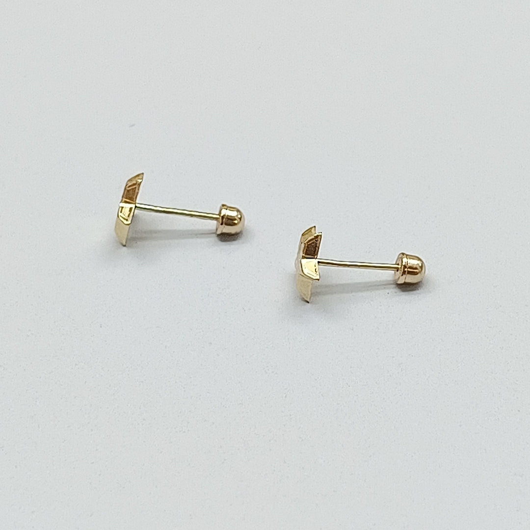 BROQUELES ORO 14K 1 (NUEVO)