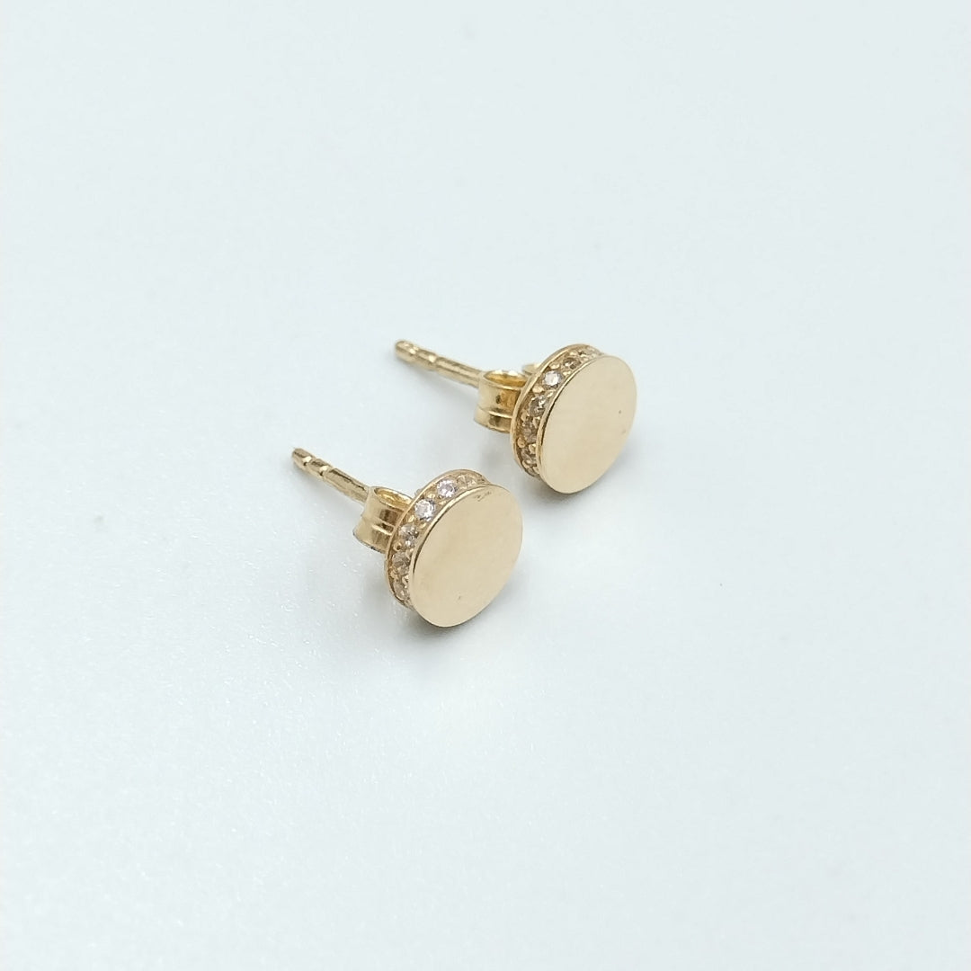 BROQUELES ORO 14K 1.5 (NUEVO)