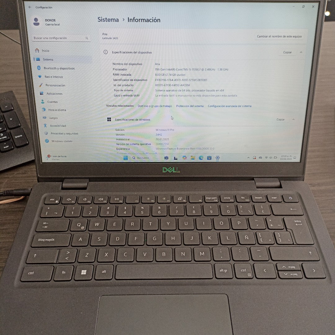 LAPTOP DELL LATITUDE 3420 (2022) 512 GB SSD 8 GB RAM (SEMINUEVO)