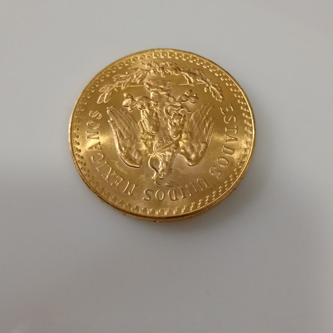 K1 41,60 GRMS - DTO. 0,00 GRMS - 21 K - AVALÚO 76003,20 * IDENTIFICACIÓN  MONEDA NOMINATIVA * MONEDAS PESOS  50 PESOS (SEMINUEVO)