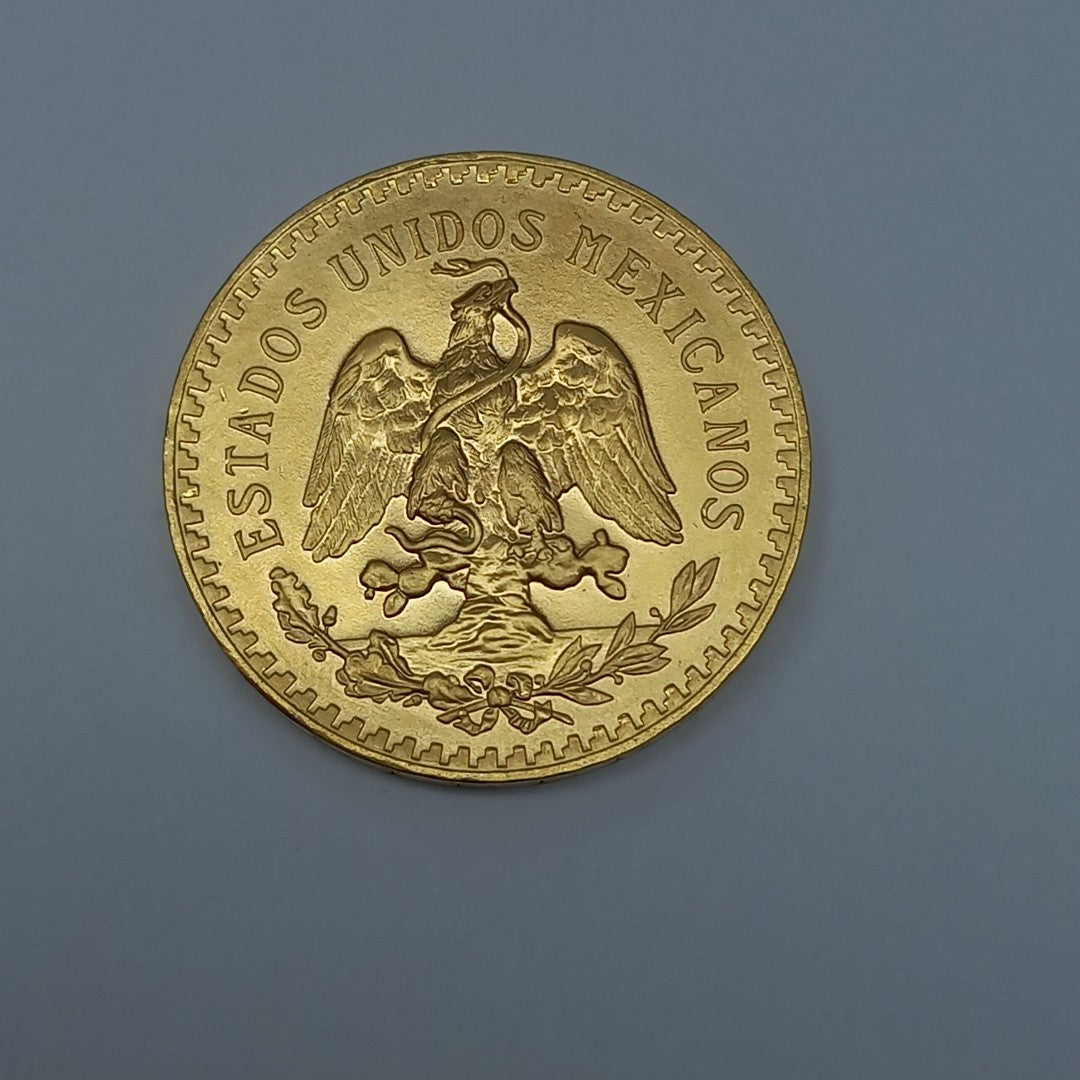 K1 41.6 GRMS - DESC.  0 GRAMOS - 21 K - AVALÚO  69638.4 * * IDENTIFICACIÓN  MONEDA NOMINATIVA. * MONEDAS PESOS  50 PESO (SEMINUEVO)