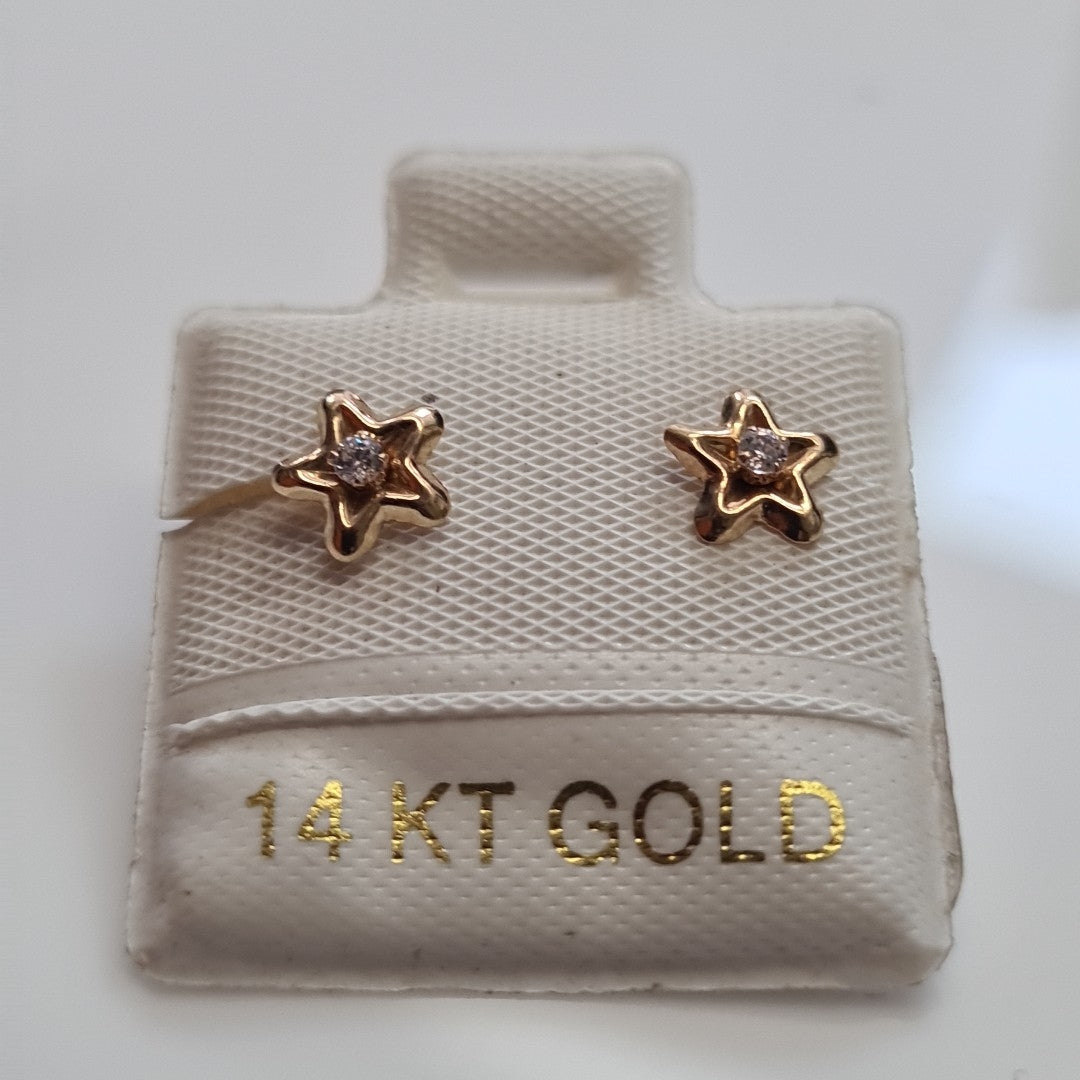 BROQUELES ORO 14K 1 (NUEVO)