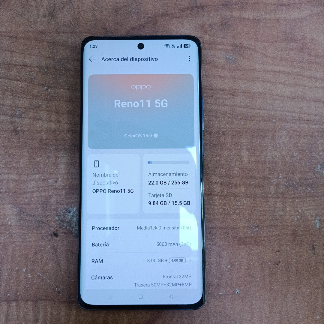 CELULAR OPPO  RENO11 5G CPH2599 (2024) 256 GB 8 GB RAM (SEMINUEVO)