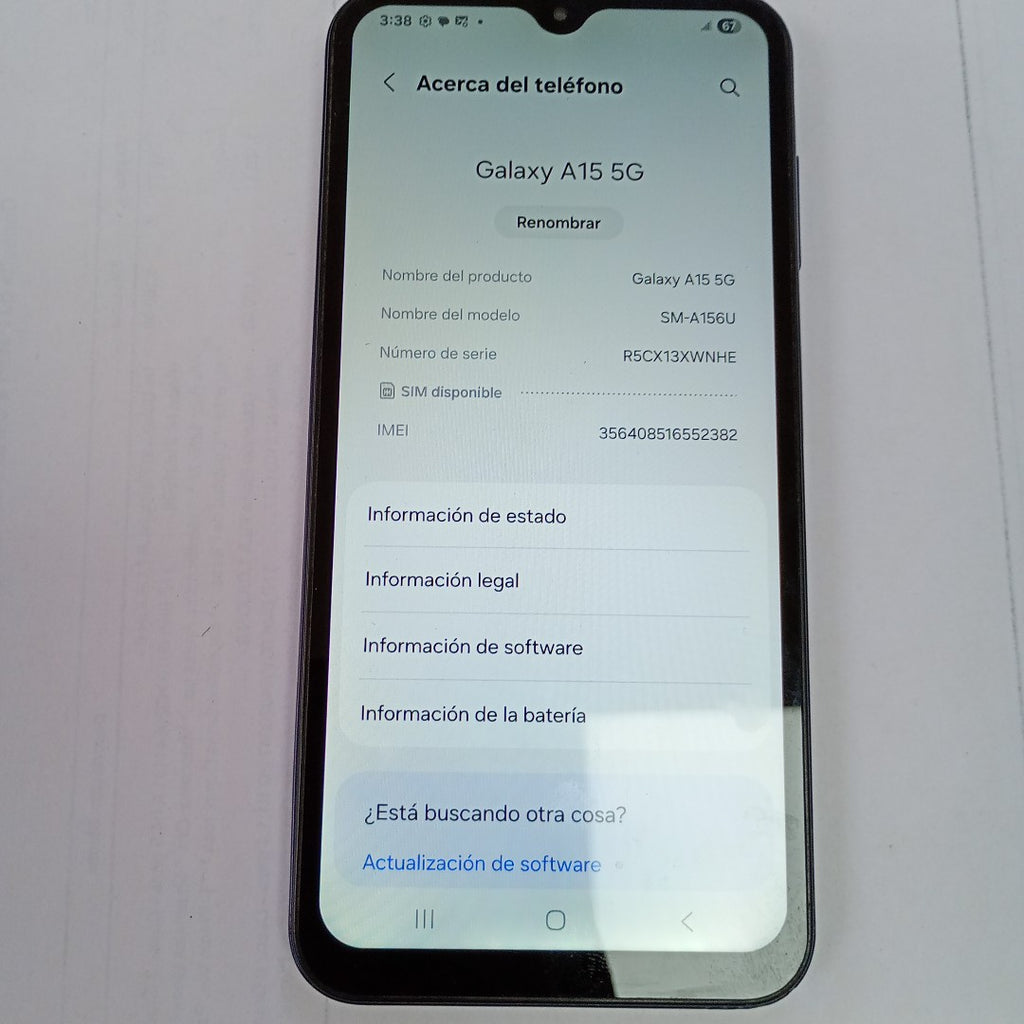 CELULAR SAMSUNG GALAXY A15 5G SM-A156U (2023) 128 GB 4 GB RAM (SEMINUEVO)