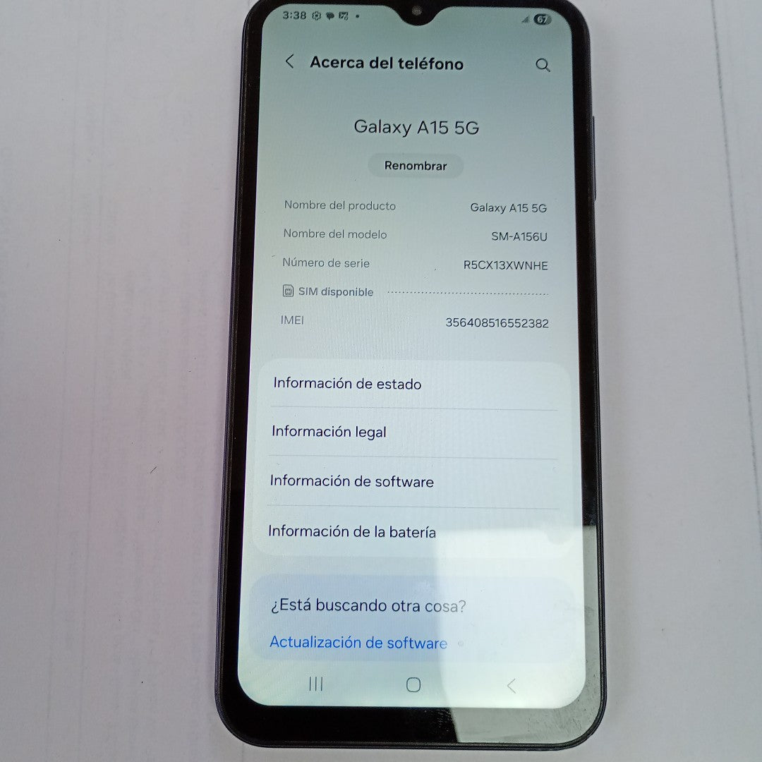 CELULAR SAMSUNG GALAXY A15 5G SM-A156U (2023) 128 GB 4 GB RAM (SEMINUEVO)