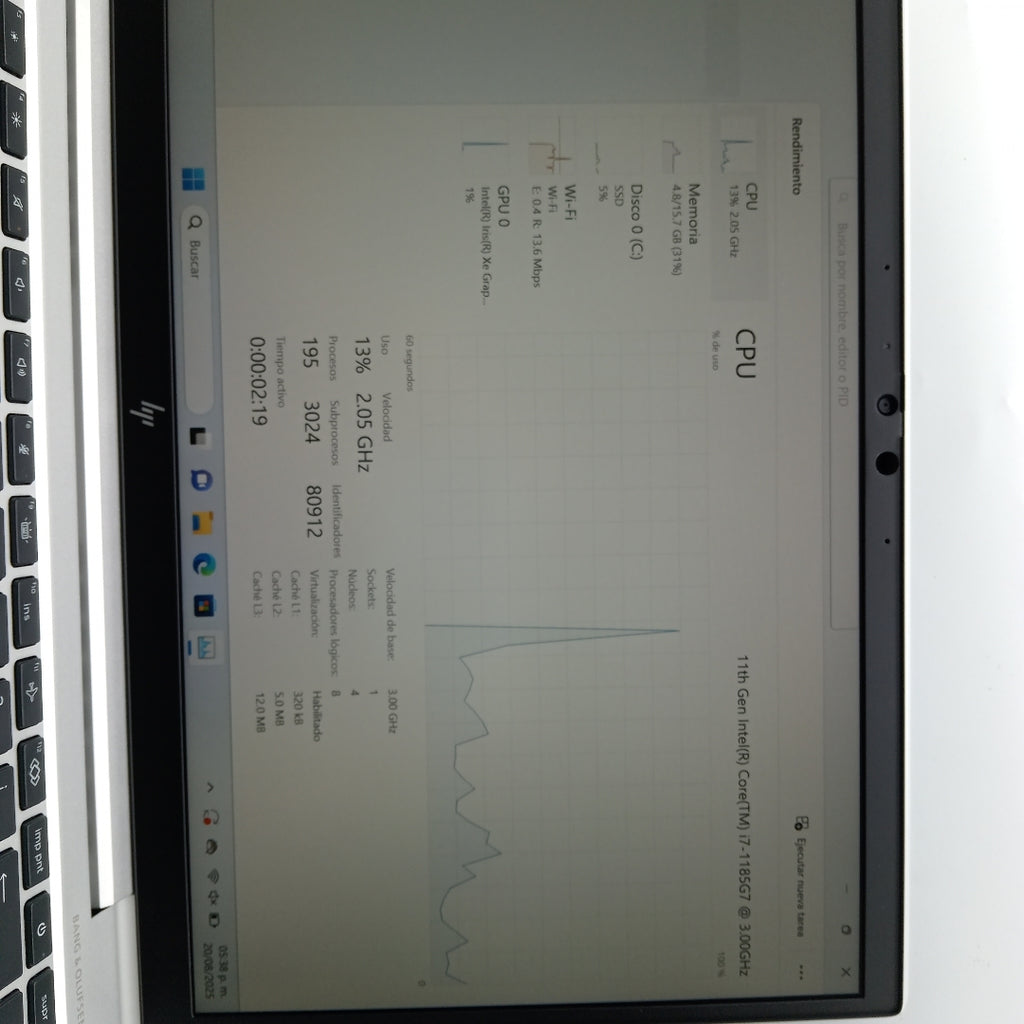 LAPTOP HP ELITEBOOK 840 G8 (2023) 256 GB SSD 16 GB RAM (SEMINUEVO)