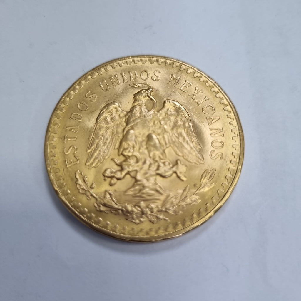 K1 41,60 GRMS - DTO. 0,00 GRMS - 21 K - AVALÚO 76003,20 * IDENTIFICACIÓN  MONEDA NOMINATIVA * MONEDAS PESOS  50 PESOS (SEMINUEVO)