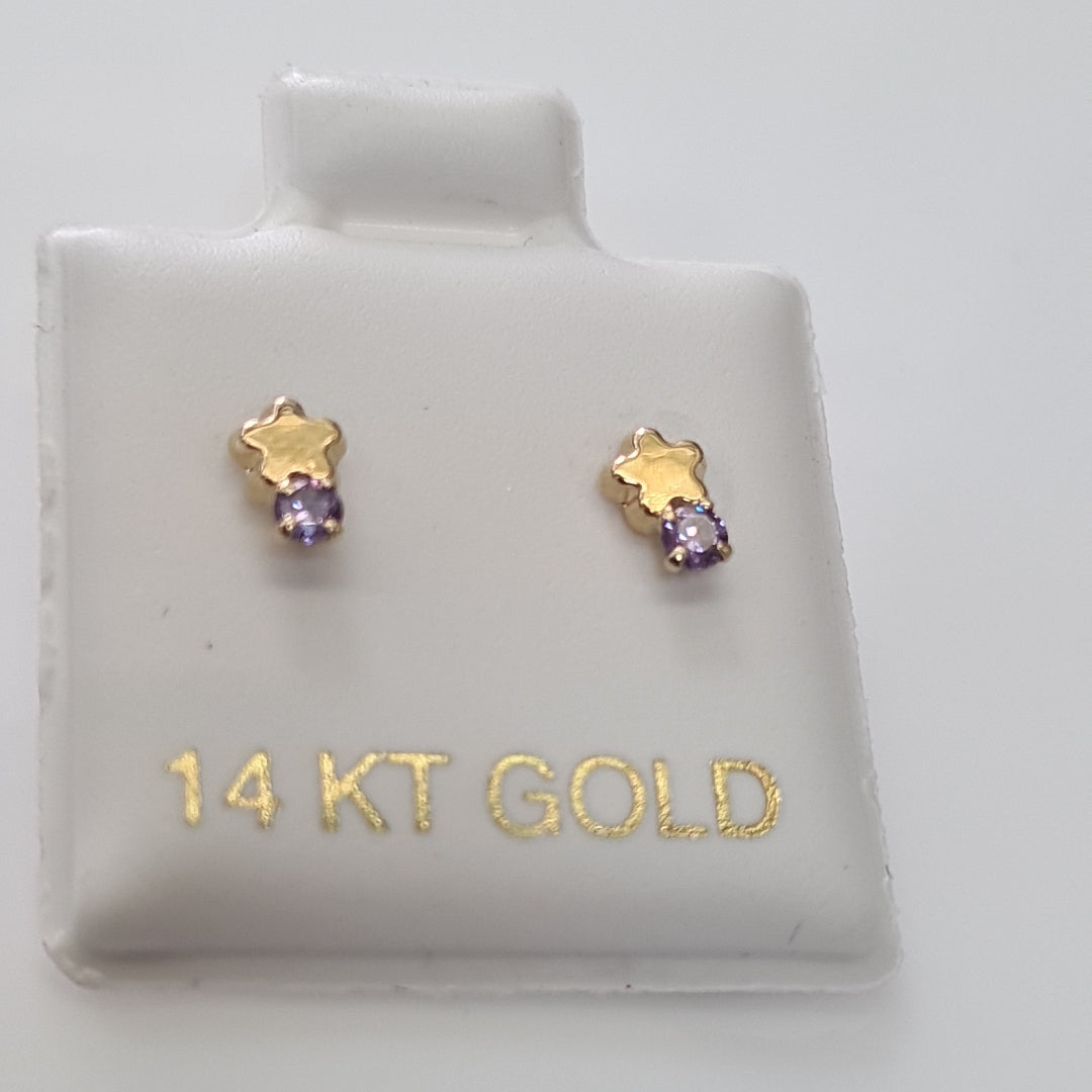 BROQUELES ORO 14K 1 (NUEVO)