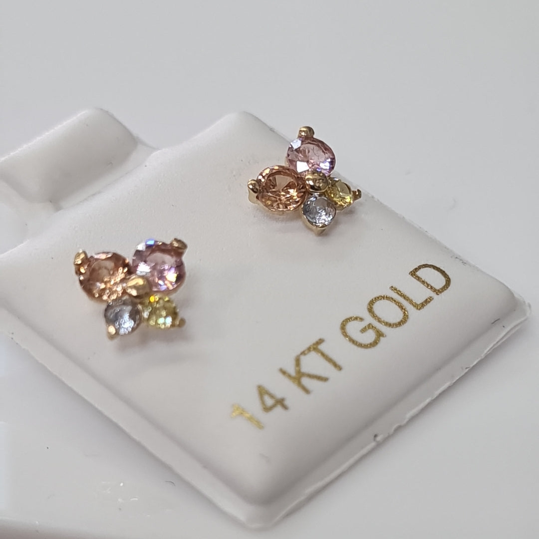 BROQUELES ORO 14K 1 (NUEVO)