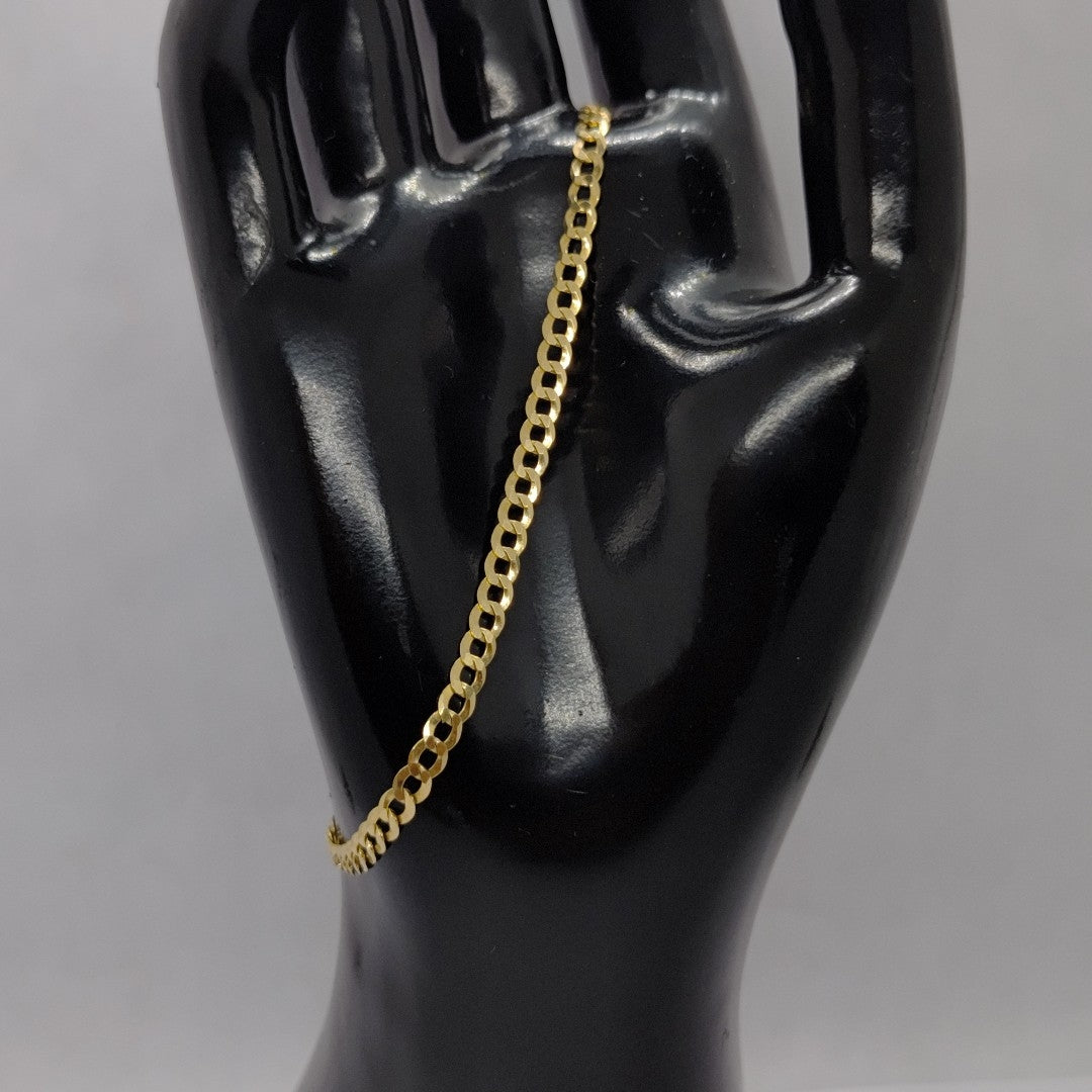 PULSERAS CABALLERO BARBADA AMARILLA ORO 14K 2.8 (NUEVO)