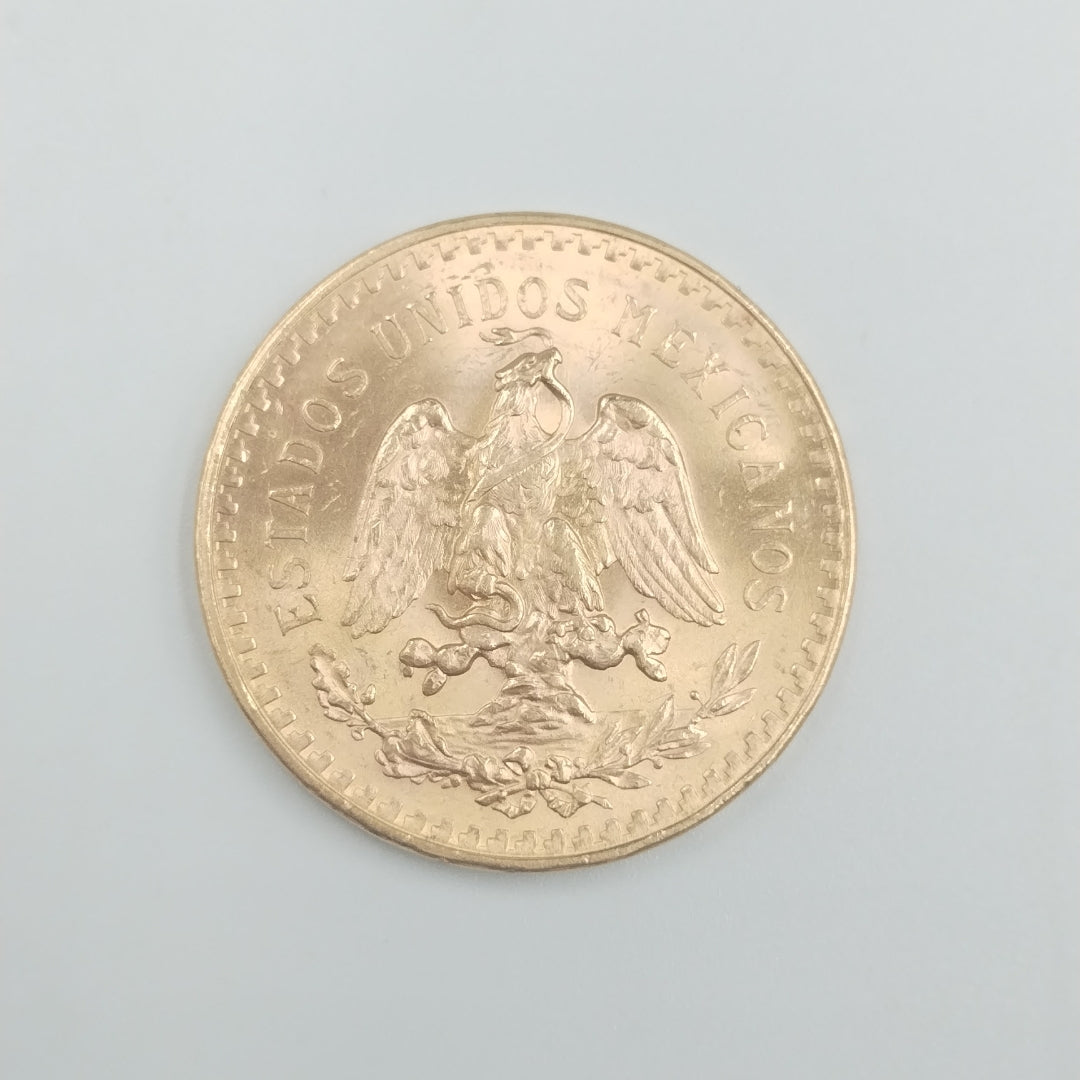 K1 41,60 GRMS - DTO. 0,00 GRMS - 21 K - AVALÚO 76003,20 * IDENTIFICACIÓN  MONEDA NOMINATIVA * MONEDAS PESOS  50 PESOS (SEMINUEVO)