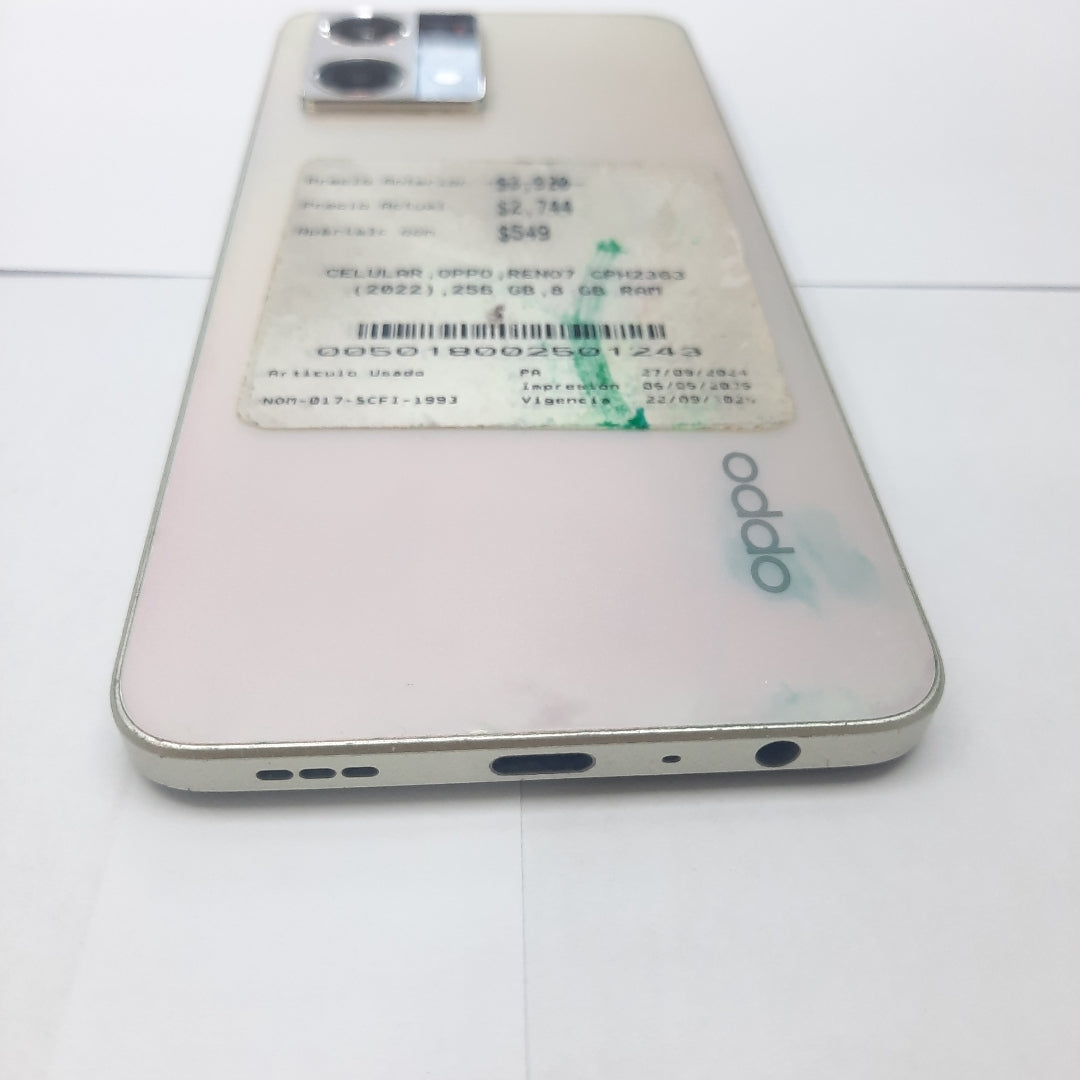 CELULAR OPPO  RENO7 CPH2363 (2022) 256 GB 8 GB RAM (SEMINUEVO)