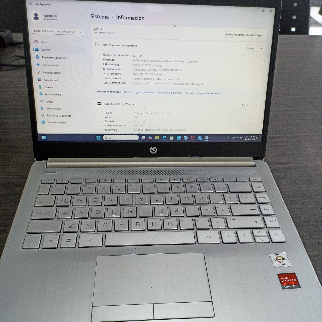LAPTOP HP 14-DK1506LA (2022) 256 GB SSD 8 GB RAM (SEMINUEVO)