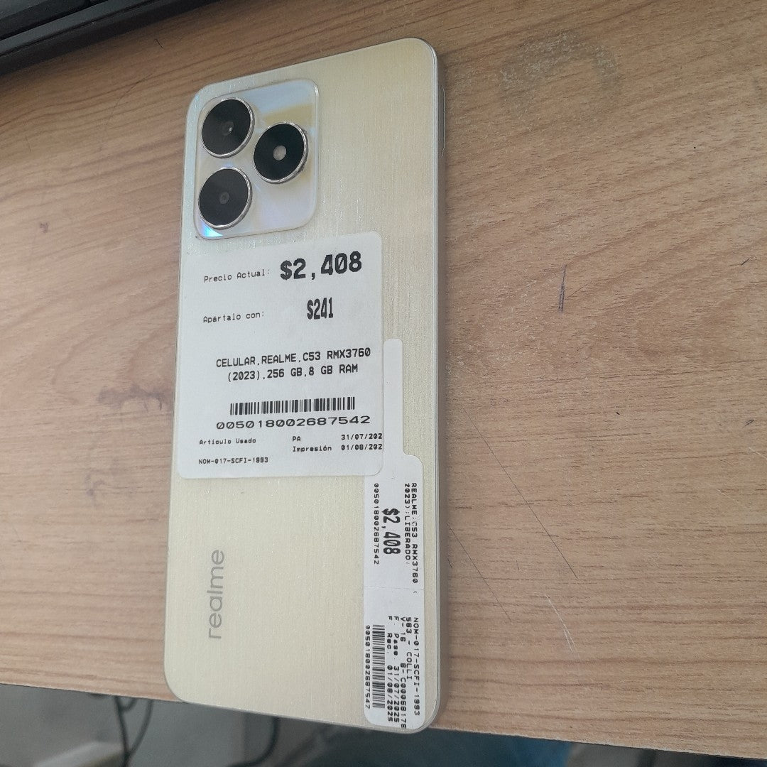 CELULAR REALME C53 RMX3760 (2023) 256 GB 8 GB RAM (SEMINUEVO)