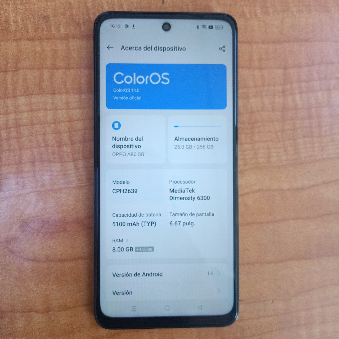 CELULAR OPPO  A80 5G CPH2639 (2024) 256 GB 8 GB RAM (SEMINUEVO)