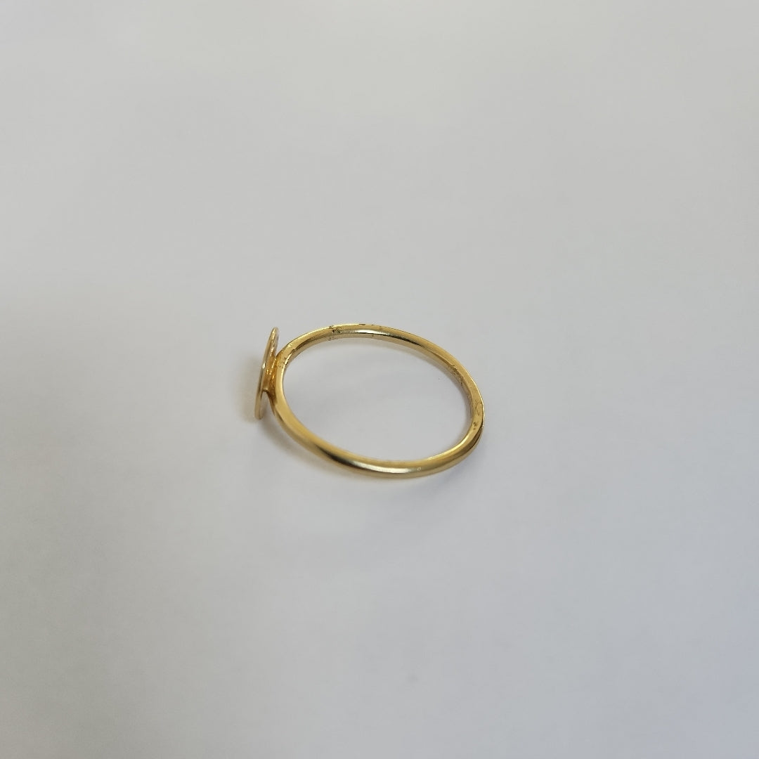 10182AND00070B954 FRD5 ANILLO CON CIRCULO PLANO EN MEDIO ORO 14K 1.6GRS (NUEVO)