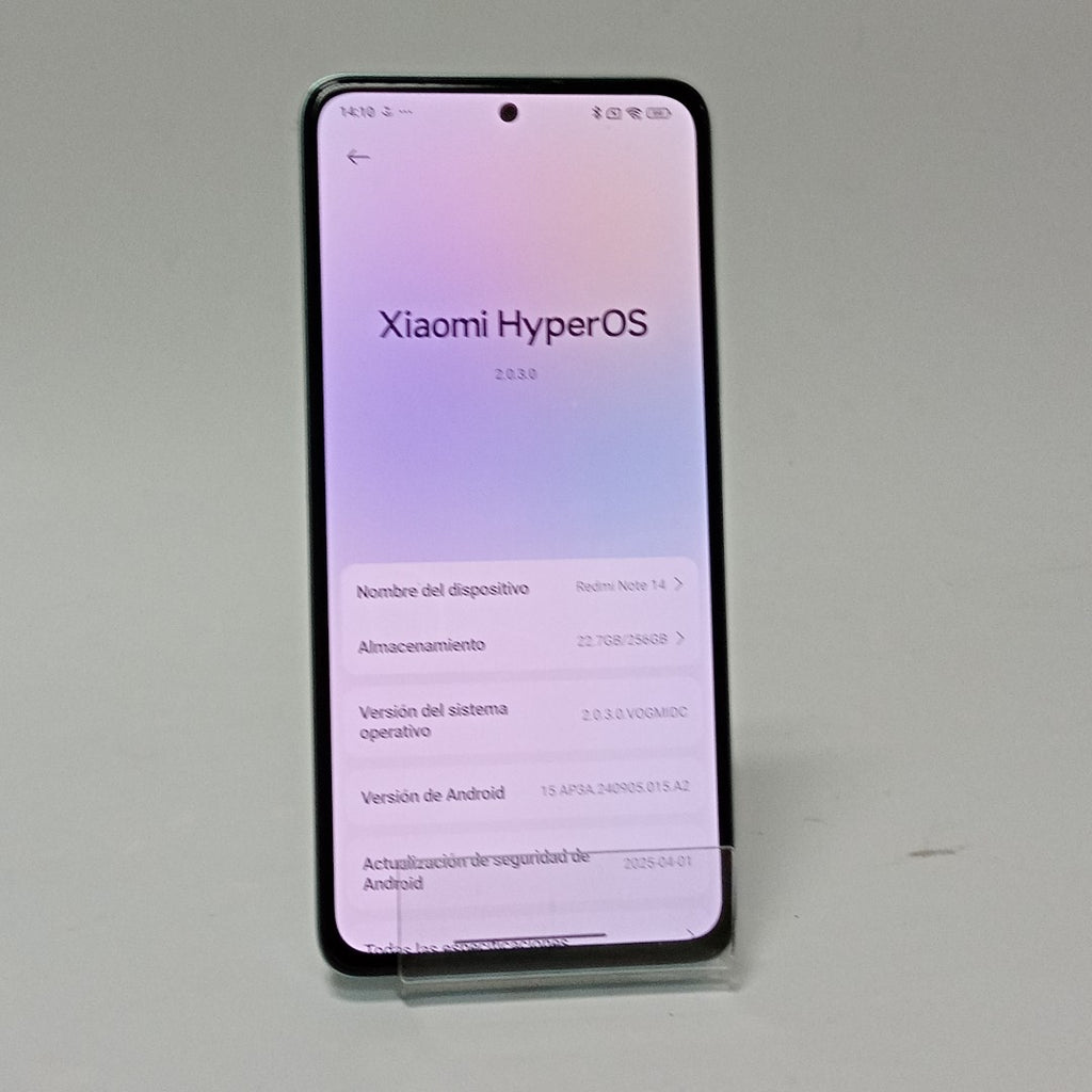 CELULAR XIAOMI REDMI NOTE 14 24117RN76L (2025) 256 GB 8 GB RAM (SEMINUEVO)