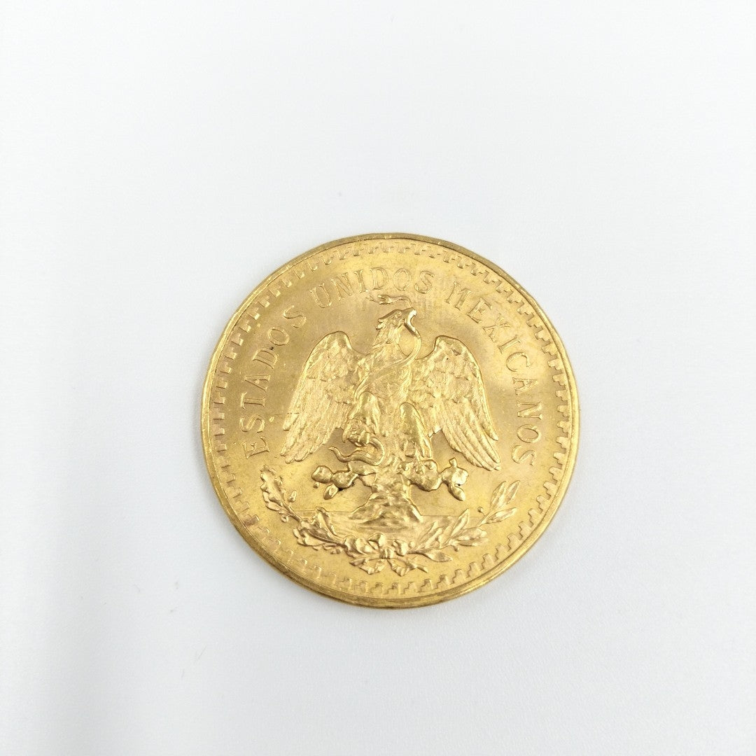 K1 41,60 GRMS - DTO. 0,00 GRMS - 21 K - AVALÚO 76003,20 * IDENTIFICACIÓN MONEDA NOMINATIVA * MONEDAS PESOS 50 PESOS (SEMINUEVO)