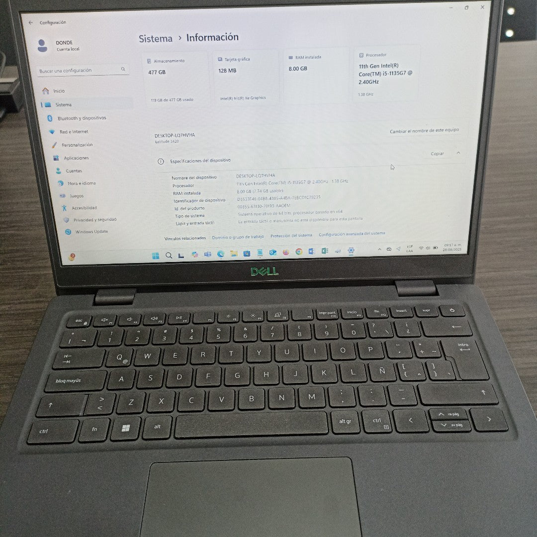 LAPTOP DELL LATITUDE 3420 (2022) 512 GB SSD 8 GB RAM (SEMINUEVO)