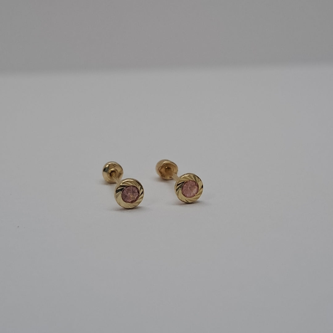 BROQUELES ORO 14K 1 (NUEVO)