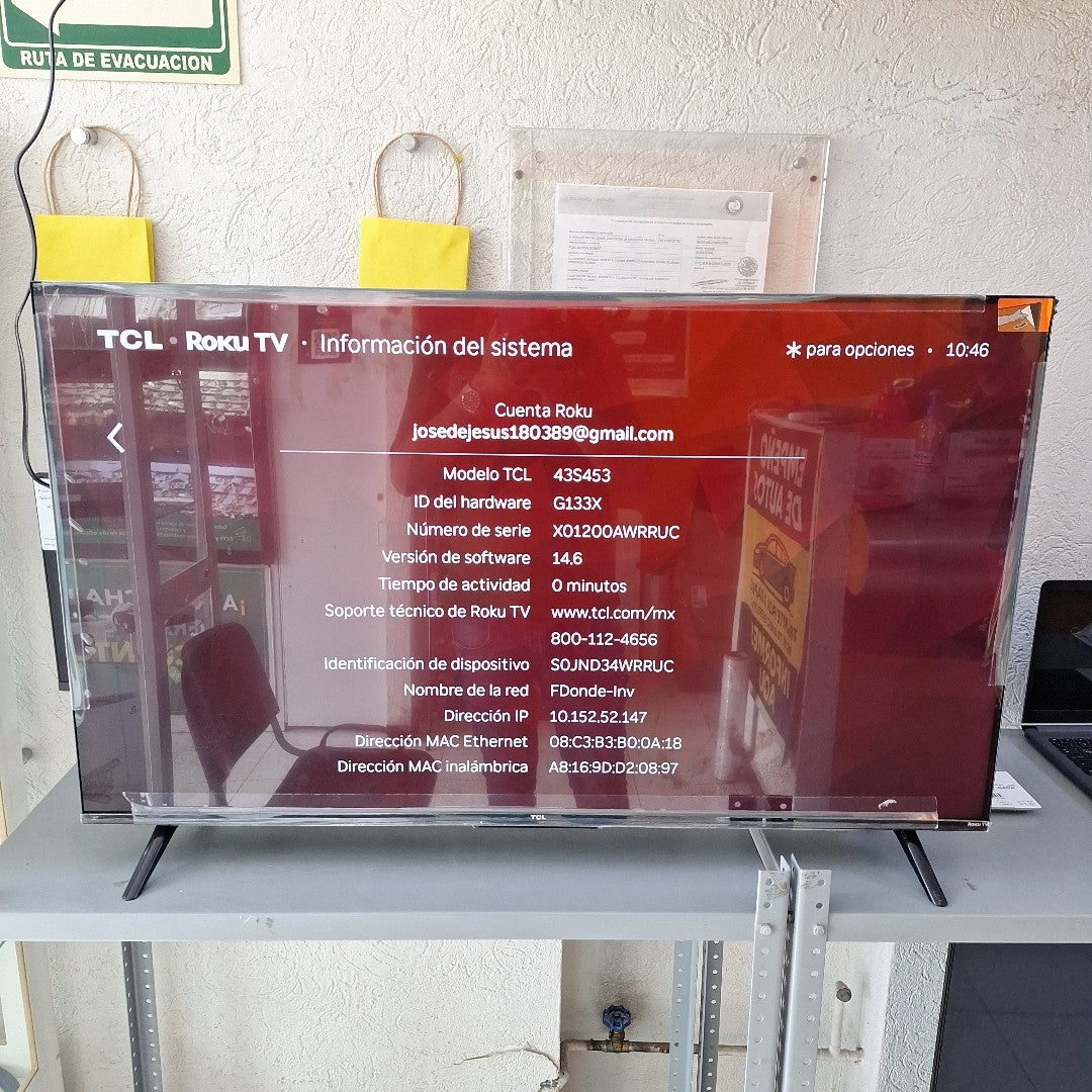 PANTALLA TCL 43S453 (2022) 43" LED 4K (SEMINUEVO)
