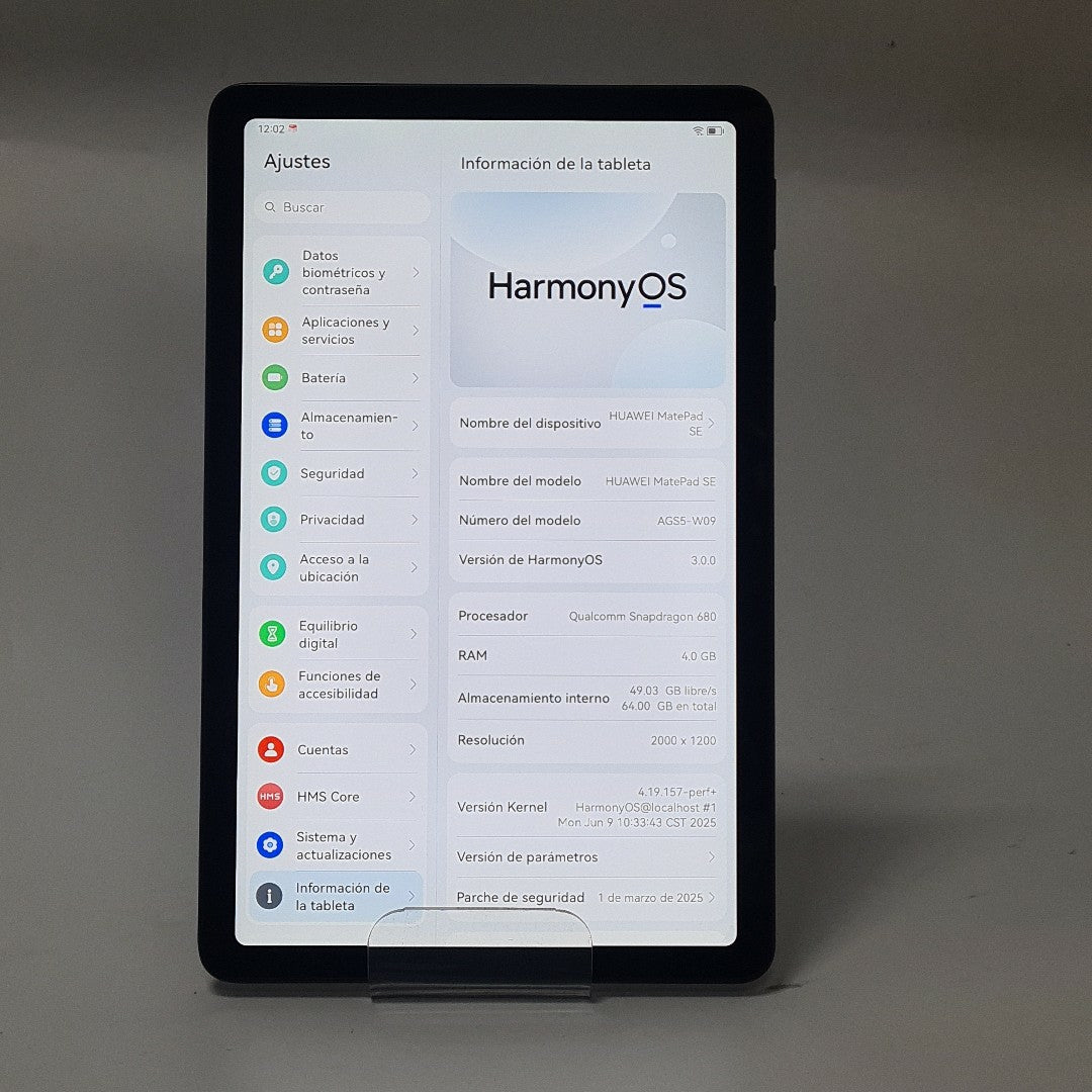TABLETA HUAWEI MATEPAD SE AGS5-W09 64 GB 4 GB RAM (SEMINUEVO)