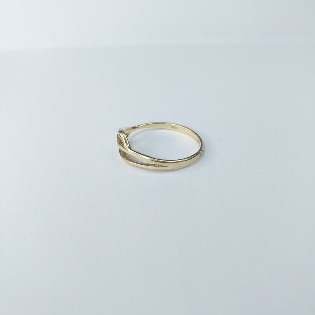 10112AND00075B3087 FRD12 ANILLO 2 HILOS UNIDOS ORO 14K 1.6GRS (NUEVO)