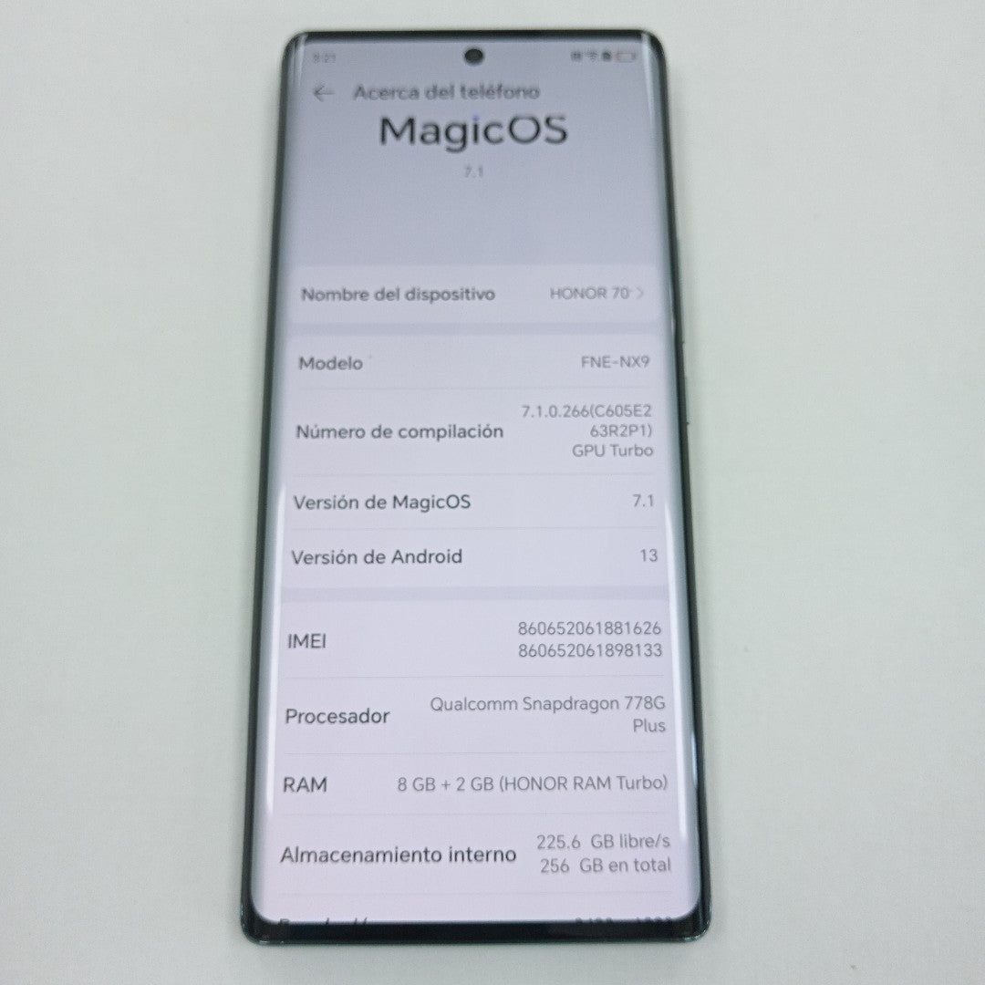 CELULAR HONOR 70 FNE-NX9 256 GB 8 GB RAM