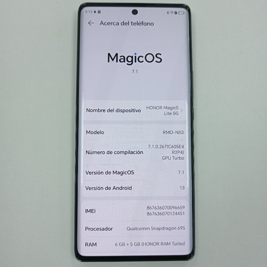 CELULAR HONOR MAGIC 5 LITE RMO-NX3 128 GB 6 GB RAM
