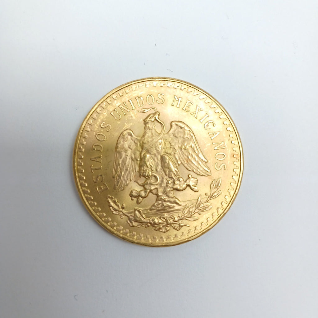 K1 41.6 GRMS - DESC. 0 GRAMOS - 21 K - AVALÚO 74131.2 * * IDENTIFICACIÓN MONEDA NOMINATIVA. * MONEDAS PESOS 50 PESO (SEMINUEVO)