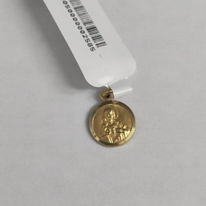 10010REL22900B229 FRD3 MEDALLA PEQUEÑA CIRCULAR DOBLE IMAGEN O/A ORO 14K 1.6GRS (NUEVO)