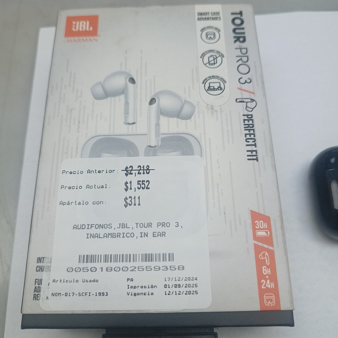 AUDIFONOS JBL TOUR PRO 3 INALAMBRICO IN EAR