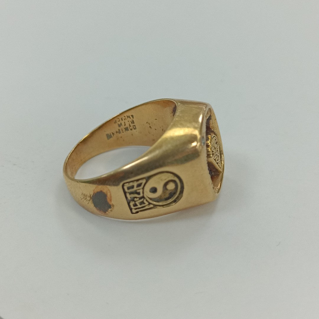 ANILLO DE GRADUACIÓN ORO 14 K 9,10 GRMS (SEMINUEVO)