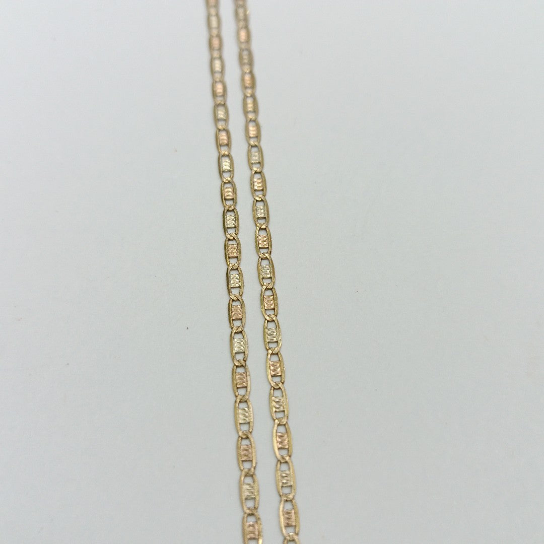 CADENA. ORO, ORO COMBINADO. 10 K 1.8 GRMS (SEMINUEVO)