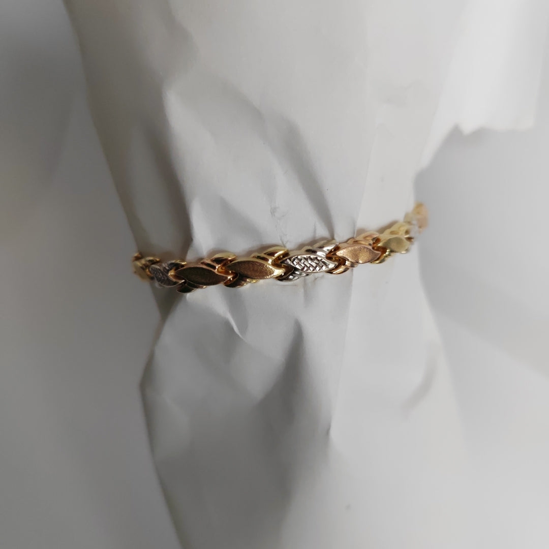 PULSERA ORO COMBINADO 14 K 7,30 GRMS (SEMINUEVO)