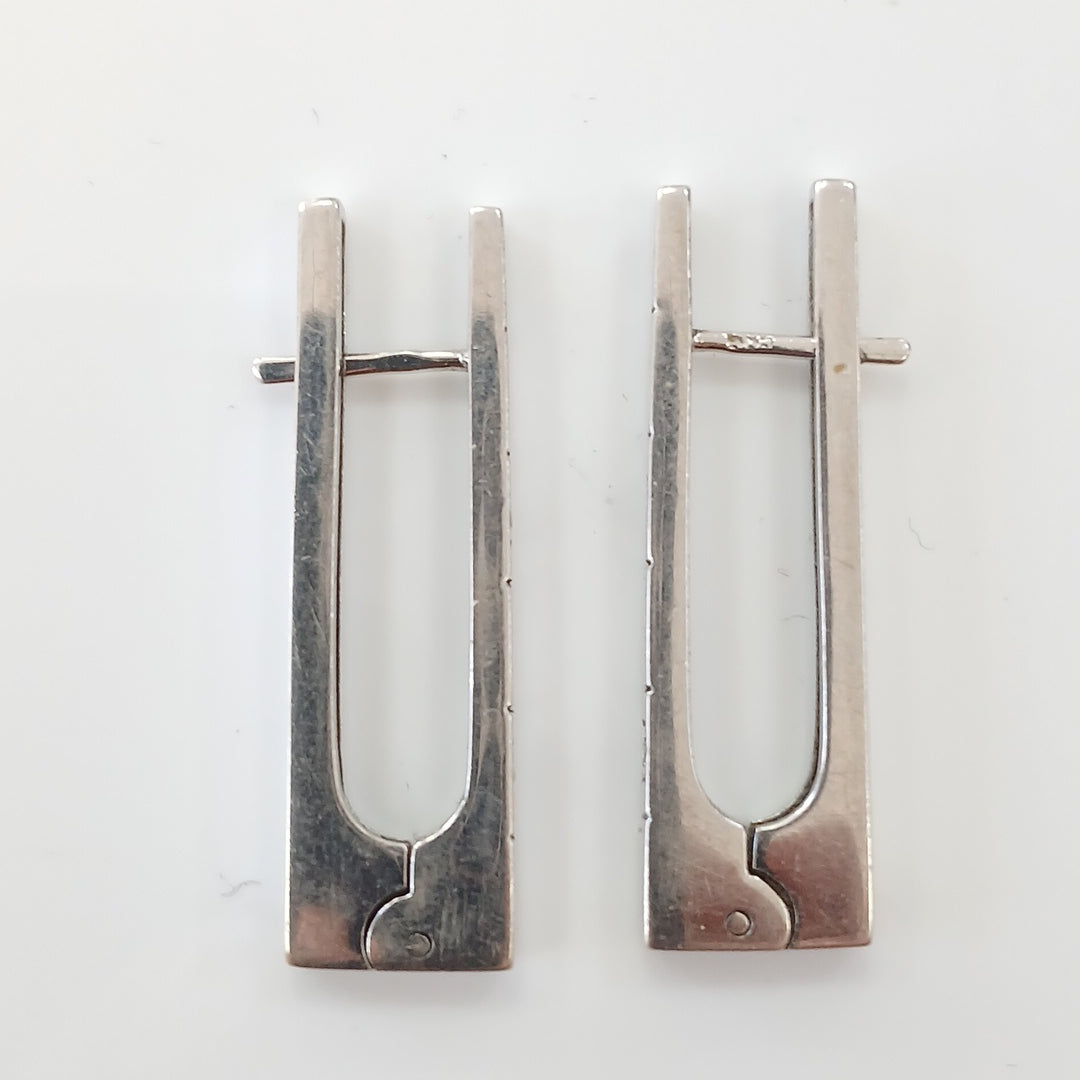 ARETES PAR ORO BLANCO 14 K 7,00 GRMS (SEMINUEVO)