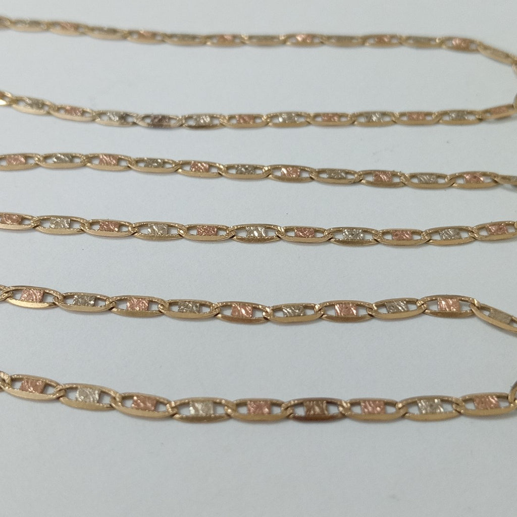 CADENA. ORO, ORO COMBINADO. 10 K 4.6 GRMS (SEMINUEVO)