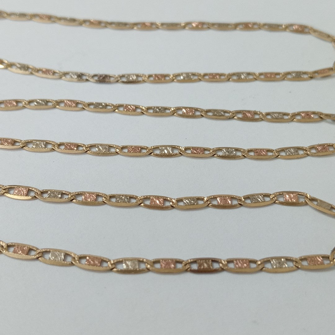CADENA. ORO, ORO COMBINADO. 10 K 4.6 GRMS (SEMINUEVO)