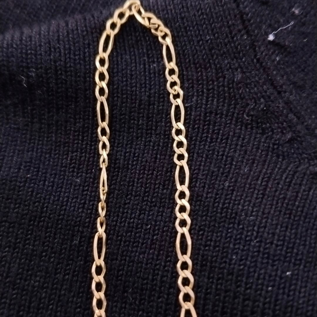 CADENA, MEDALLA RELIGIOSA. ORO. 10 K 5.7 GRMS (SEMINUEVO)