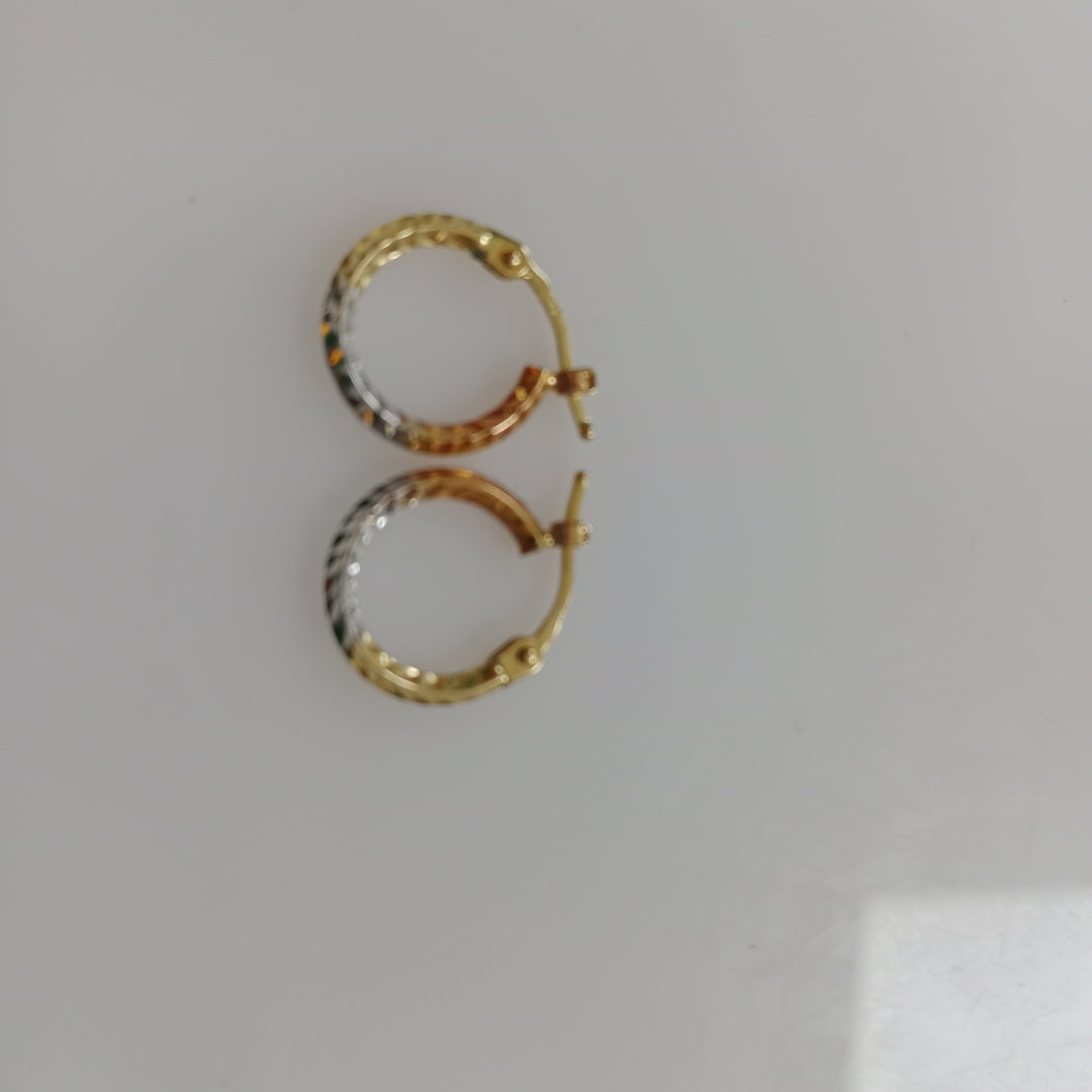 ARRACADAS PAR. ORO COMBINADO. 14 K 1 GRMS (SEMINUEVO)