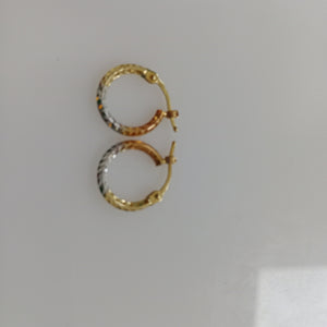 ARRACADAS PAR. ORO COMBINADO. 14 K 1 GRMS (SEMINUEVO)