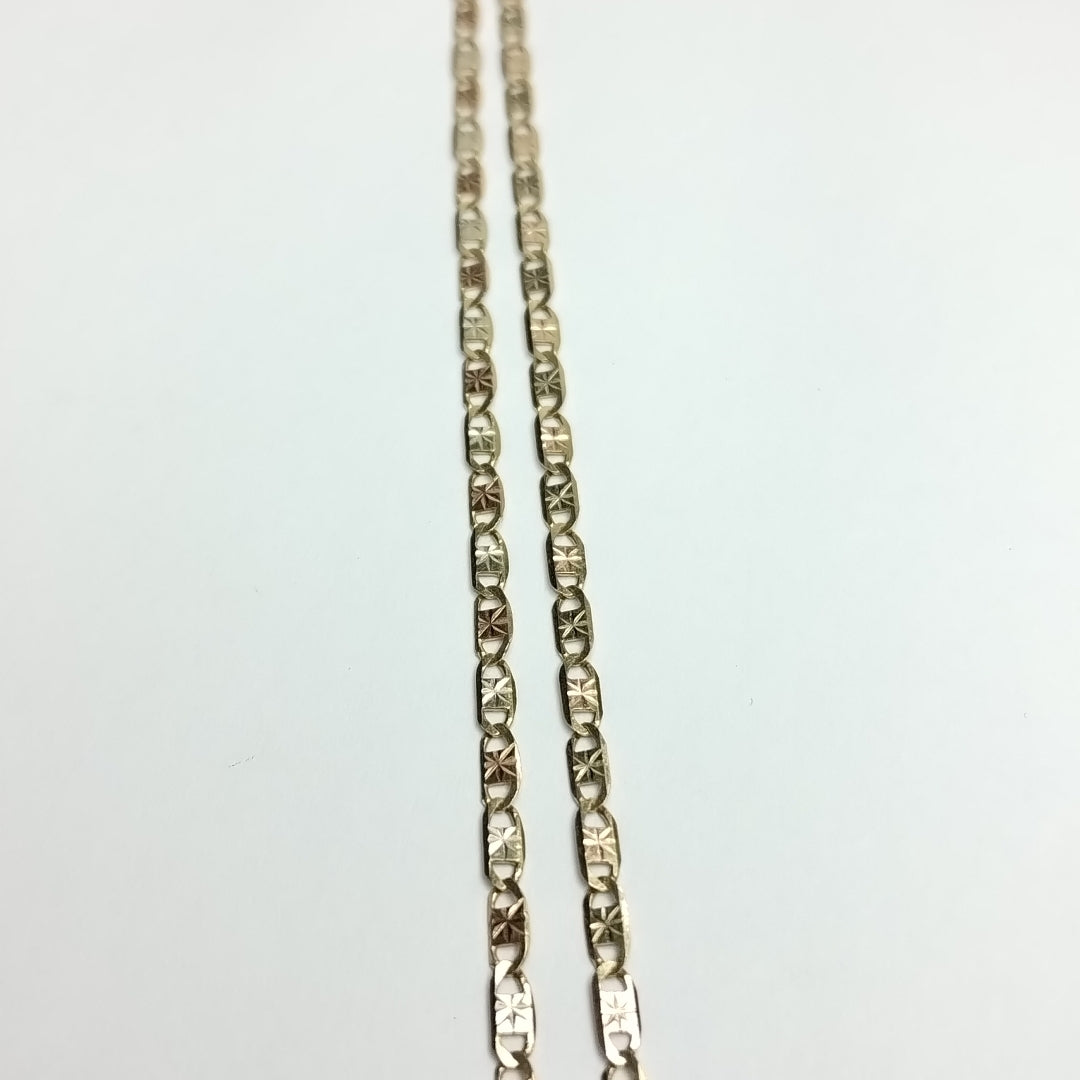 CADENA. ORO, ORO COMBINADO. 14 K 3.7 GRMS (SEMINUEVO)