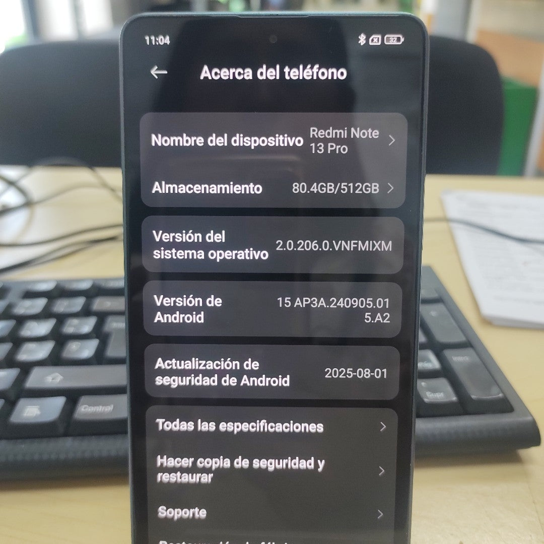 CELULAR XIAOMI REDMI NOTE 13 PRO 23117RA68G (2023) 512 GB 12 GB RAM (SEMINUEVO)